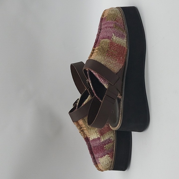148- Free People Astrid Platform Mule Clogs Size 8 NWT – Multicolor Textured - Picture 7 of 13